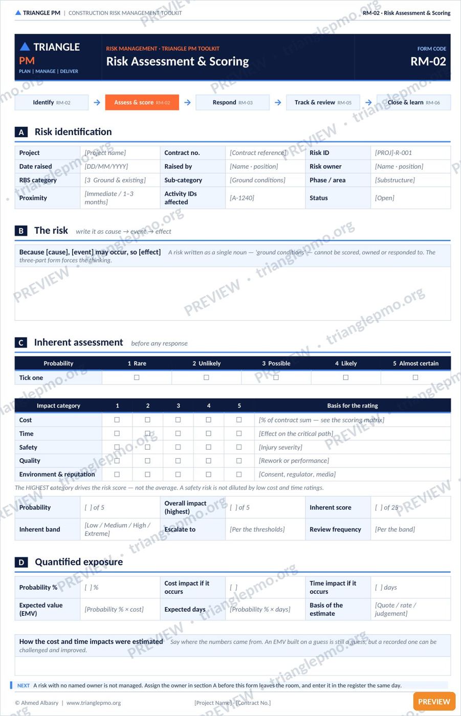 Construction Risk Management Toolkit — preview page 3