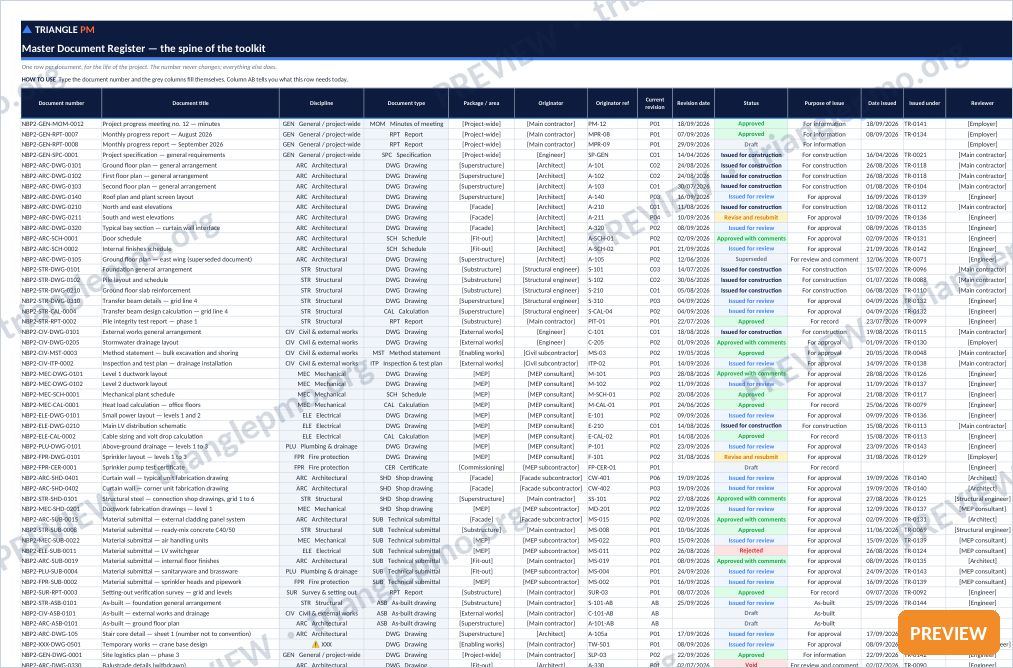 Construction Document Control Toolkit — preview page 2