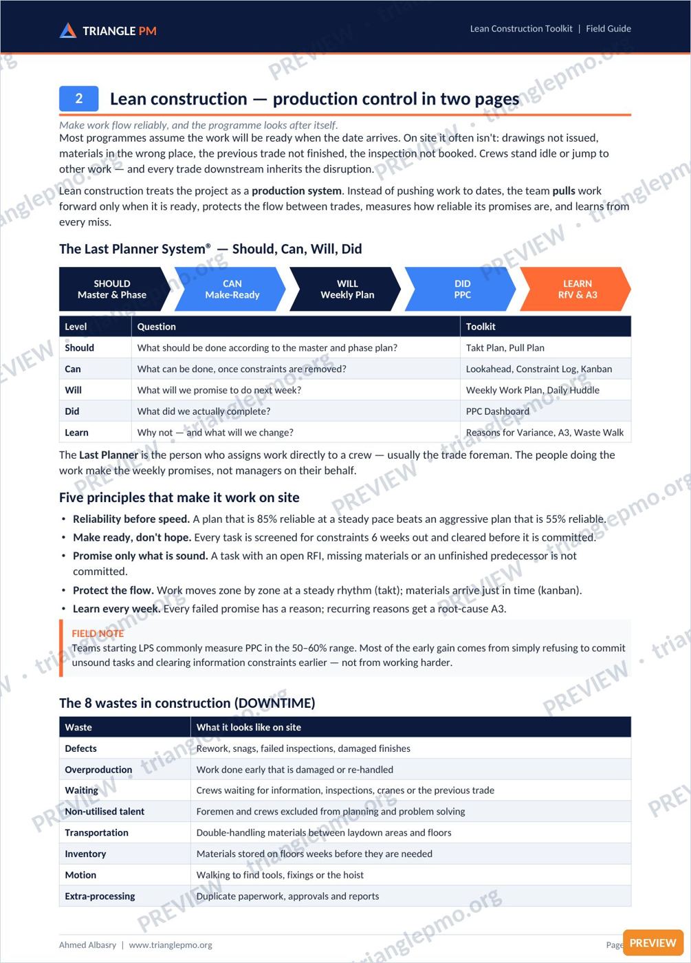 Lean Construction Toolkit — preview page 3