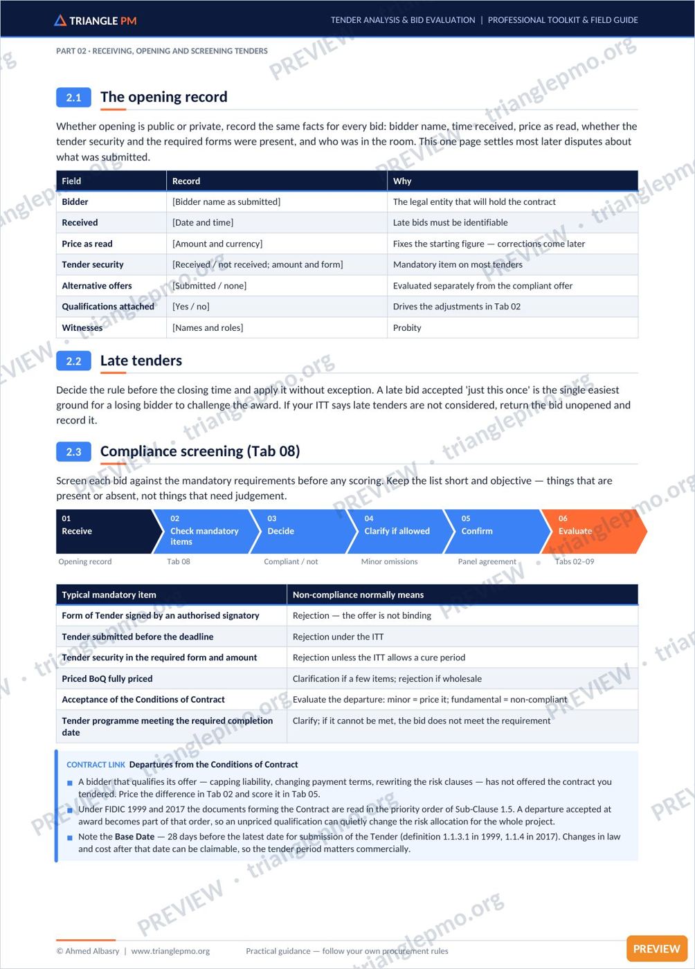 Construction Tender Analysis & Bid Evaluation Toolkit — preview page 4