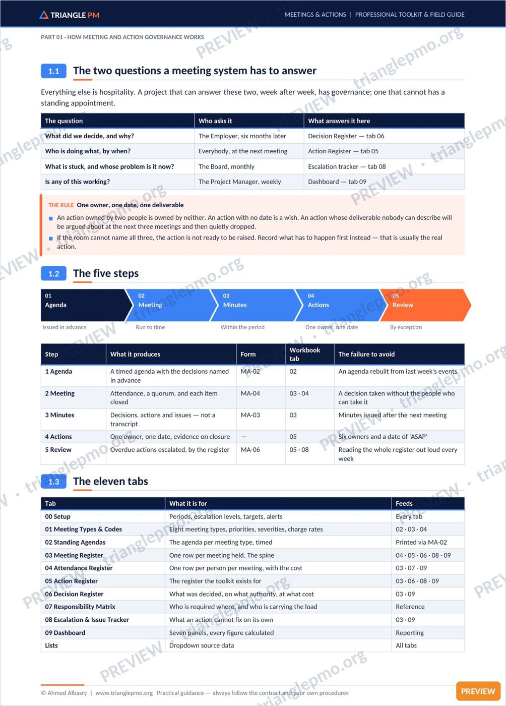 Construction Meeting & Action Management Toolkit — preview page 4